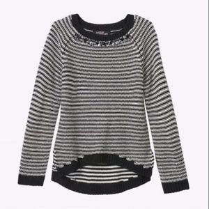 Sugar Rush Black White Striped Sweater 10-12